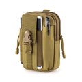 Belt Pouch, Tactical Molle Phone Pouch EDC Utility Pouches Waist Bag Packs, Small Cell Phone Holster Gear Tool Gadget Pocket for Men Running - color: Khaki