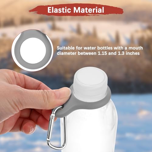 Water Bottle Hanging Buckle Clip - Water Cup Holder for Bike & Portable Secure Bottle Holder - color: Grey