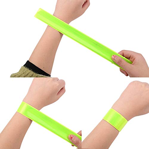 20 Pcs Reflector Snap Bands Fluorescent Slap Armbands