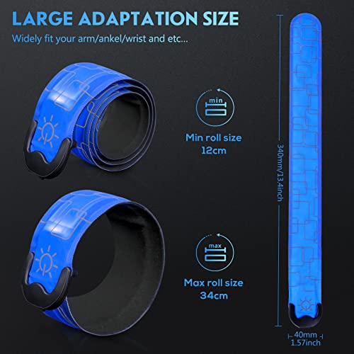 Simket LED Armband Rechargeable for Running(2 Pack), Running Lights for Runners, Running Lights, High Visibility Reflective Running Gear Adjustable Light Up Arm Bands for Men Women Kids - color: blue