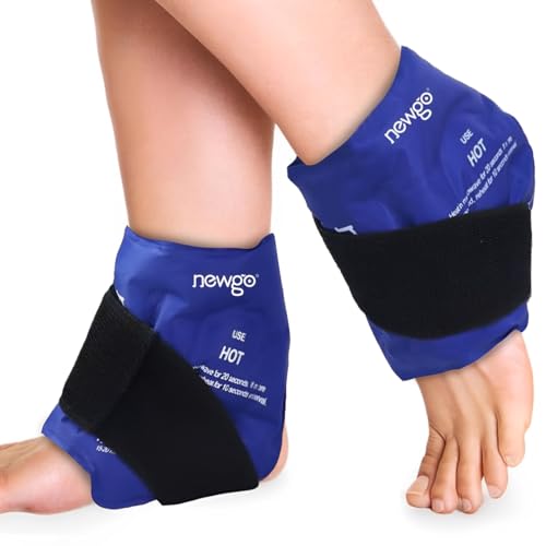 NEWGO Ankle Ice Wrap – Reusable Cold Pack for Swelling, 2 Pack - color: Blue-2pack