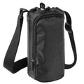 Trail maker Water Bottle Carrier Bag with Strap, Phone Pocket for Walking, Runs, Bike, Stainless Steel, Glass, Plastic - color: Black