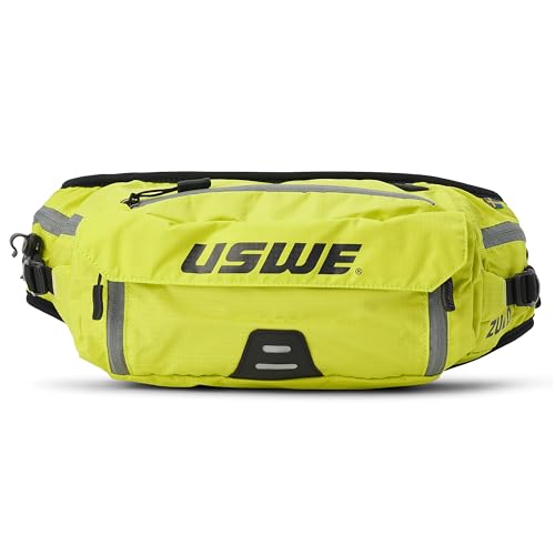 USWE Zulo Hydration Hip Pack - with Organizer and Side Pockets, Bounce Free Hip Belt (Crazy Yellow, 6L) - color: Crazy Yellow, size: 6L