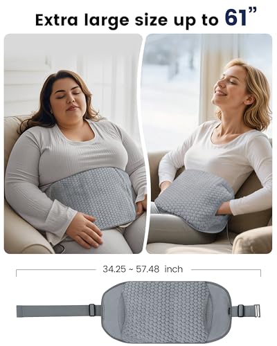 COMFIER Heating Pad with Graphene Heat & Massage for Back FSA Eligible Item - color: Dark Grey