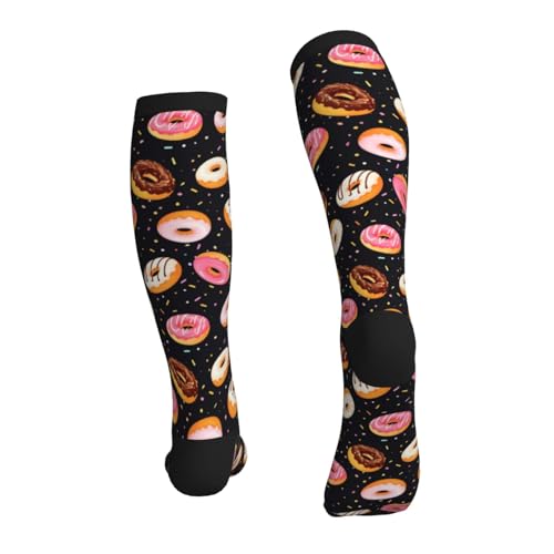 Compression Socks Circulation 15-20 Mmhg Knee High - color: Donut Black