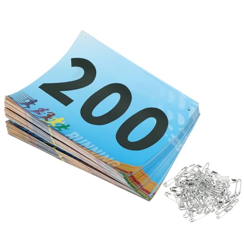 PATIKIL Tearproof Running Bib Numbers, Race Competitor Numbers - size: 7x6 Inch, style: 1-200