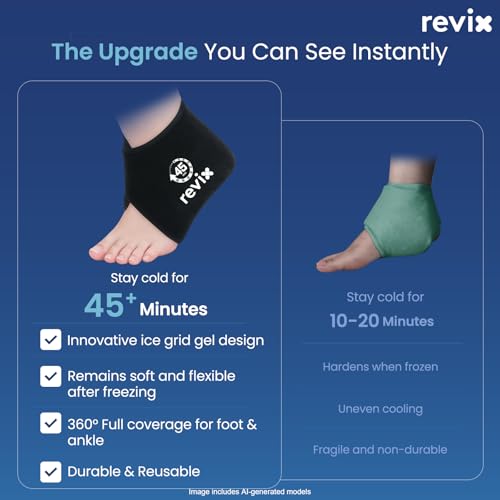REVIX Ankle Ice Pack Wrap for Plantar Fasciitis, 45-Min Long Lasting Cold - style: 1 Pack