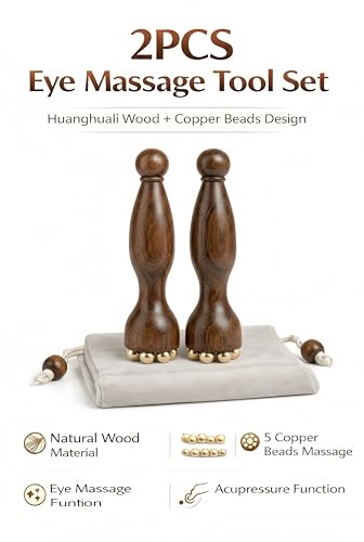Eye Massager Tool Set, Wooden Facial Massage