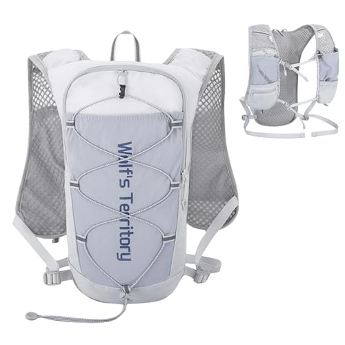 TRIWONDER Hydration Vest Running Backpack for Men & Women, Water Pack for Hiking, Camping, Climbing & Cycling, Lightweight Daypack - color: 02 Grey 5L - Vest Only