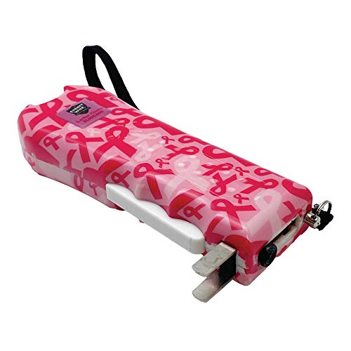 Streetwise Ladies’ Choice Stun Gun for Women - Rechargeable Device with Alarm, LED Flashlight, Safety Disable Pin & Built-in Charger - Personal Safety Tool with Holster & Lanyard - style: Pink Ribbon