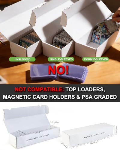 Trading Card Storage Boxes 6 Pack, Heavy Duty 6600 Ct Bulk Cardboard Card Organizer for MTG, TCG, Basketball Sports Collectible Game Cards, Waterproof Laminated, Acid-Free, Easy Assembly - size: 6 piece 14in for Standard
