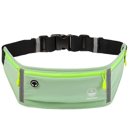 Running Belt Slim Fanny Pack Jogging Pouch Phone Holder Waist Pack - Light Green - color: D Light Green