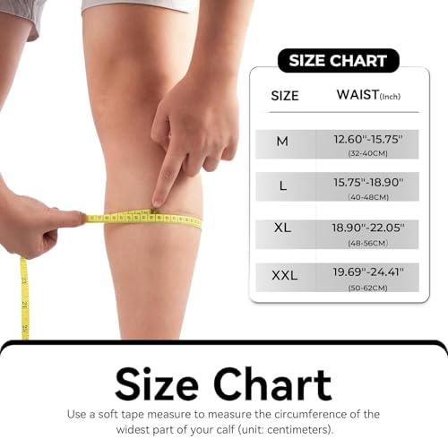 Plus Size Copper-Infused Calf Compression Sleeves for Men & Women 1 Pair [Medical-Grade & Ultra Comfort] Leg Compression Sleeve for Shin Splint Relief, Varicose Veins,Calf Sleeve for Running(XX-Large) - style: Black-XXL