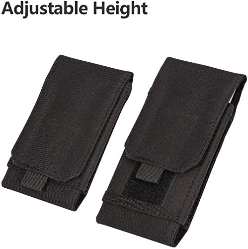 Tactical Molle Phone Holster Pouch, Universal Belt Waist Bag for iPhone 18 Pro Max/17 Pro/17/16 Pro Max/15 Pro Max/14 Pro Max/13, Samsung S26 Ultra/S25/S24, Size L - color: Gray(1 Pack)