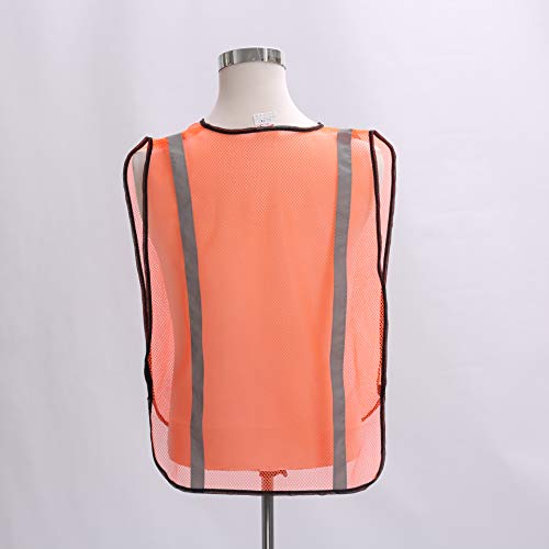 zojo High Visiblity Reflective Mesh Safety Vest Bulk 10 Pack - color: 10pcs-neon Orange