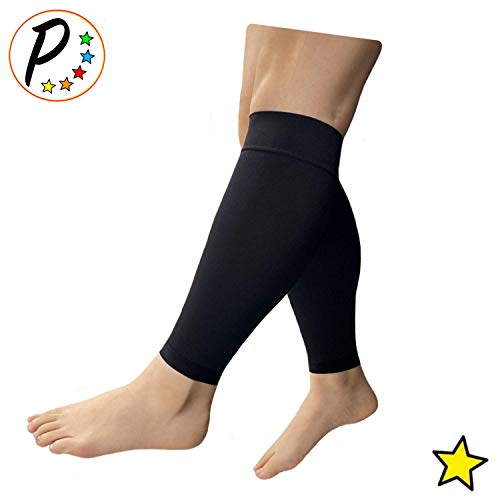 Presadee Shin 8-15 mmHg Mild Compression Leg Fatigue Circulation Calf Sleeve (Black, 3XL) - color: Black, size: 3XL