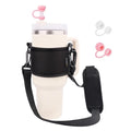 LUCKINEE Tumbler Holder with Strap Water Bottle Holder with Strap Handle - color: Black