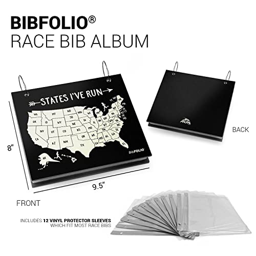 Gone For a Run BibFOLIO Race Bib Album - States I've Run - 9.5x8 - color: States I've Run