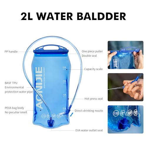 AONIJIE Running Hydration Vest for Women Men 8L Hydration Backpack Hiking - color: Green Kit