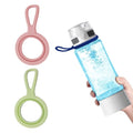 2 Pack Hydrogen Water Bottle Holder,Hydrogen Water Generator Cup Strap,Ion Water Bottle Covers,Soft Durable Silicone Cup Handle for Any 12，13,14,15oz Bottle Handheld for Running Bike, Gym Or Jogging
