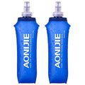 Azarxis TPU Soft Flask Collapsible Water Bottles BPA-Free 250ml 350ml 500ml for Hydration Vest Pack Running Hiking Cycling Climbing - color: 500ml / 16.9oz - 2 Pack