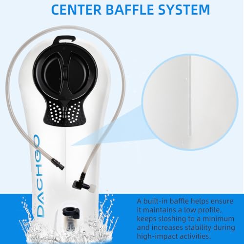 Hydration Bladder, 1.5L 2L 3L Water Bladder for Hiking Backpack, BPA-Free & Taste-Free Hydration Water Reservoir, Camping Cycling Running - color: Clear White, size: 3L