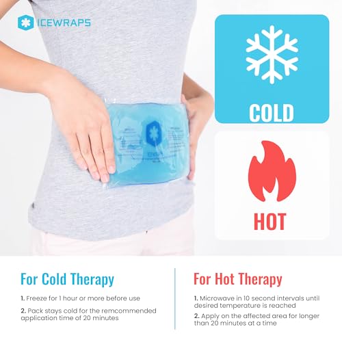 ICEWRAPS 6"x12" Flexible Extra-Large Gel Reusable Ice Packs, 2 Pack - Blue - size: 6"x12", style: Blue - 2Pack