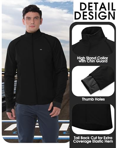33,000ft Men's Packable Cycling Jacket Waterproof Running Vest Outerwear - color: Black, size: Medium