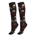Compression Socks Women and Men 15-20mmHg-Circulation Support Socks for Athletic Running Cycling - color: Skull Rose