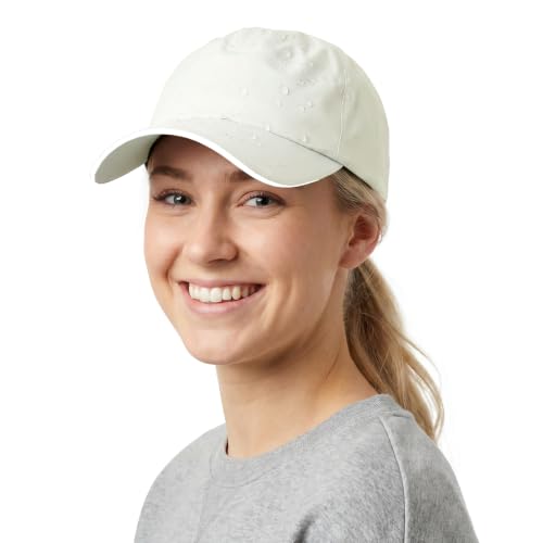 Waterproof Baseball Cap Running Hat Mens Womens Rain Hat Quick Dry Golf Hat with Sweatband Outdoor Breathable Sports Cap - color: Beige Grey