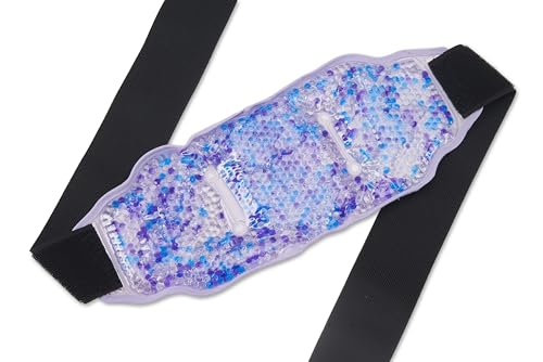 Premium Hot Cold Gel Bead Ice Pack by FOMI Care | Cool Compress for Lower Back, Shoulder, Knee, Bicep, Stomach | Coccyx, Sciatica, Tailbone Pain Relief | Flexible, Reusable Heating Pad | (Purple) - color: 1 Pack Purple - Gel Bead
