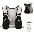 JEELAD Hydration Backpack Lightweight Vest for Hiking Trail Running Gear Cycling Marathon for Women Men - color: C - Black (7L) - with 1.5L PEVA Water Bladder