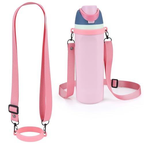 Accmor Water Bottle Strap Compatible with Owala Freesip Sway 30 oz 40 oz and Owala Freesip 24 oz 32 oz 40 oz, Adjustable Portable Water Bottle Handle Strap for Owala - color: pink