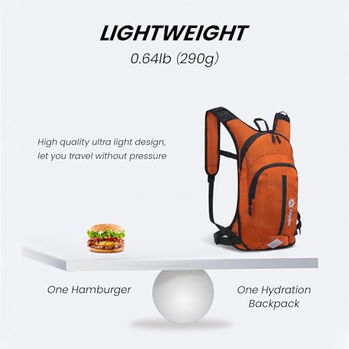 Nepest Hydration Pack Backpack with 2L Water Bladder Reflective Lightweight - color: Orange