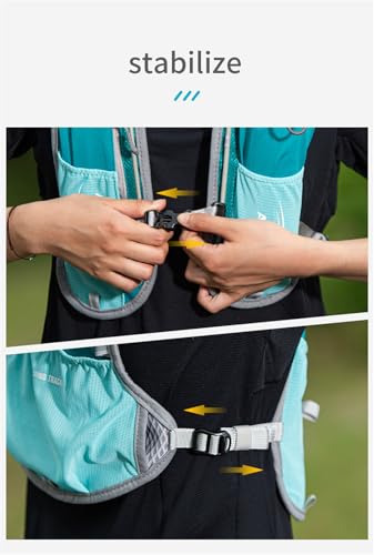 AONIJIE 5L Outdoor Sport Multifunctional Camping Backpack Cycling Running Climbing Hiking Hydration Vest Pack - color: Light Blue-only Vest
