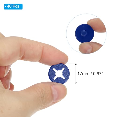 PATIKIL Running Bib Race Clips, 40 Pcs Race Fastener Race Number Buckle Fixing System Marathon Number Buckles Fasteners Holders for Runners Field, Dark Blue - color: Dark Blue