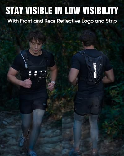 Zelvot Running Vest with 2L Water Bladder, Hydration Backpack, U.S. Design Patent, Lightweight Hydration Pack with Gear Holder, Reflective Chest Pack for Men Women - color: Black, size: X-Small-Small