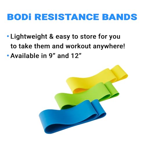Beachbody Resistance Bands for Booty and Thigh Workouts, Unisex Strength Workout Exercise Loops for Women & Men, Light, Medium & Heavy Resistance Levels, 12 Inch, 3 Pack - size: 9 Inch