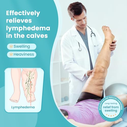 Sylong® Swelling Edema Calf Compression Wrap Adjustable Sleeve For Lower Leg Lymphedema Circulation (XL) - size: XL