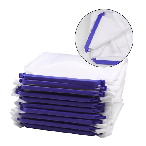 Pallesen Refillable Ice Bags with Clamp Closure – Easy-Filling Hospital Ice Pack with Soft Outer Cover, Leak-Resistant Inner Layer, Ideal for Pain Relief (10, White, Large)