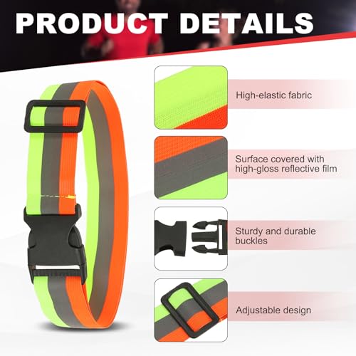 Reflective Safety Belt Adjustable - color: Yellow Orange