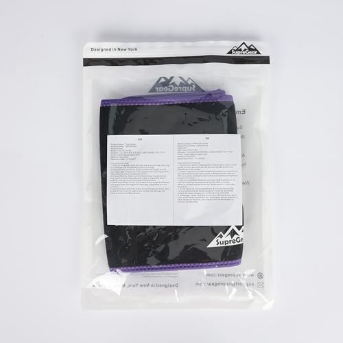 supregear Thigh Wrap Support, Hamstring Quad Wrap, M - color: Black + Purple, size: M