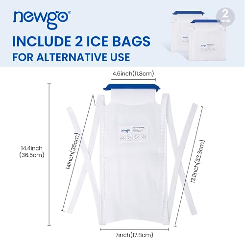 NEWGO Refillable Ice Bags with Clamp Closure, 2 Pack, 7"x4.6" - size: 2 Pack