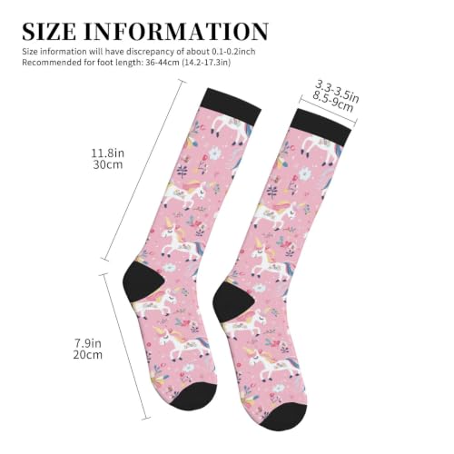 Compression Socks Knee High Circulation Support Socks For Women Men Athletic Running Hiking Cycling - color: Horse