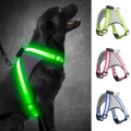 Visinite LED Dog Harness, USB Rechargeable Light Up Dog Vest, 2 Illuminate Modes Glow in The Dark Dog Harness, Adjustable Lighted Pet Harness Light for Night Walking Safety (Green, L) - color: Green, size: Large
