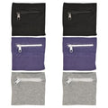 6Pcs Wrist Wallet with Zipper, Cotton Absorb Sweatband Zipper Wrist Pouch