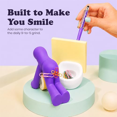 The Butt Tape Dispenser – Funny Purple Desk Accessories, Office Gag Gift - color: Purple