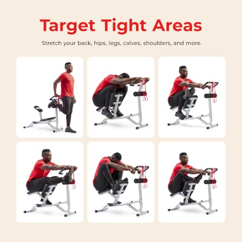 Sunny Health & Fitness Full Body Stretch Machine Back Stretcher Pivot Seat - color: Gray