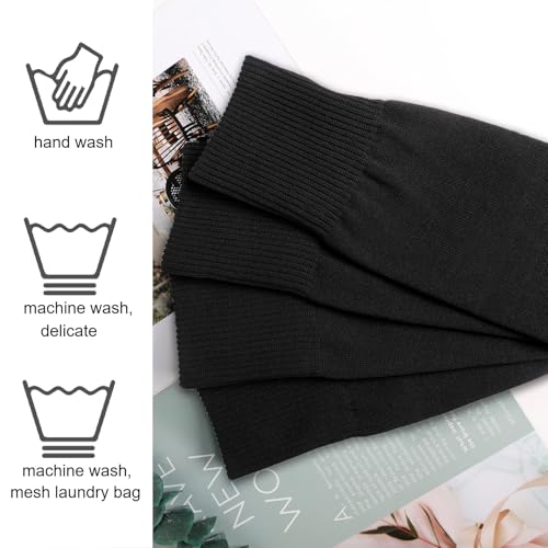 phnydreg 3 Pairs Leg Sleeve Shin Pre Cut Socks for Kids Youth Men Women Soccer Running Cycling - color: Black