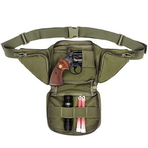 Tactical CCW Fanny Pack for Men Women, Concealed Carry Fanny Pack - color: Army Green